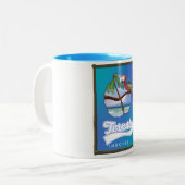 ニアス島インドネシアの旅行マップ ツートーンマグカップ (正面左)