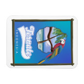 ニアス島インドネシアの旅行マップ マグネット (横)