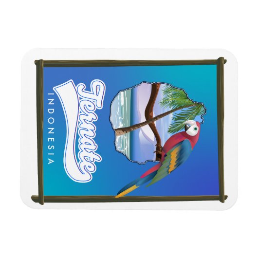 ニアス島インドネシアの旅行マップ マグネット (横)