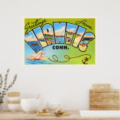 ニアナティックコネチカットCTオールドヴィンテージ旅行記念品 ポスター (キッチン)