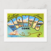 ニアナティックコネチカットCTオールドヴィンテージ旅行記念品 ポストカード (正面)