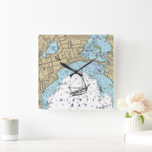 ニアニックベイCTグラフ スクエア壁時計 (ホーム)