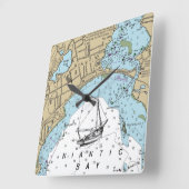 ニアニックベイCTグラフ スクエア壁時計 (傾斜)