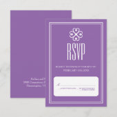 ニアメ デュア ラベンダー ウェディング RSVP (正面/裏面)