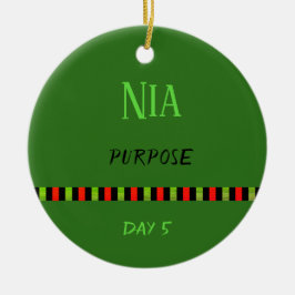 ニア – クワンザデー5グリーン セラミックオーナメント
