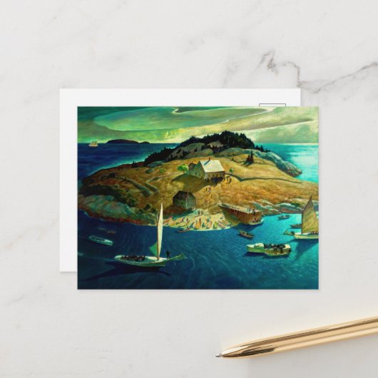 ニウェルコンバーズワイエスによる島の葬儀 シーズンポストカード (正面/裏面インサイチュ)