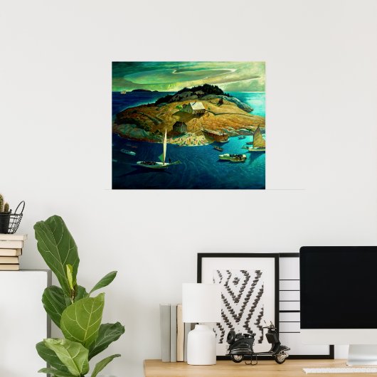 ニウェルコンバーズワイエスによる島の葬儀 ポスター (ホームオフィス)