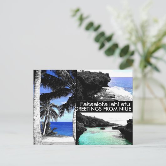 ニウエさんからの挨拶 – はがき (スタンド正面)