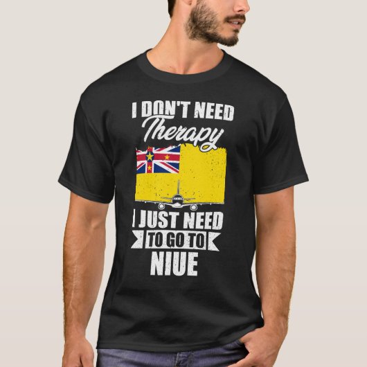 ニウエに行くセラピーは要らない Tシャツ (正面)