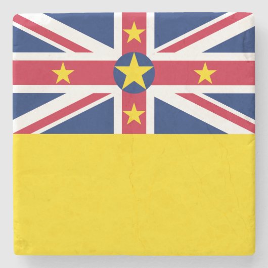 ニウエ国旗 ストーンコースター (正面)