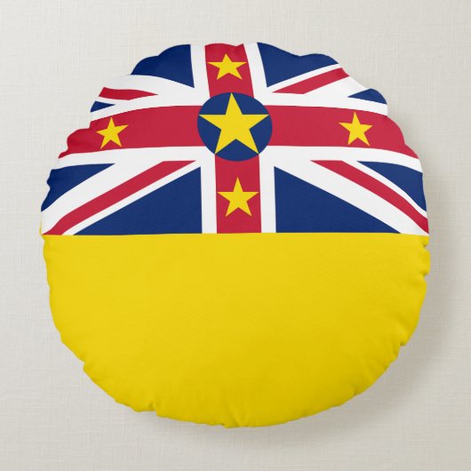ニウエ国旗 ラウンドクッション (正面)