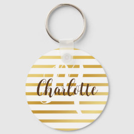 ニェス誕生日パーティギフト好意金ゴールドホワイトネーム キーホルダー