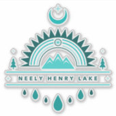 ニェーヘンリー湖アラバマ虹の月 シール (正面)