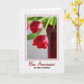 ニエスジョエウアニバーサールフランスの誕生日 カード (黄色い花)