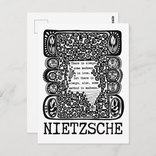ニエッツェによるMADNESS哲学引用文の方法 ポストカード (正面/裏面)