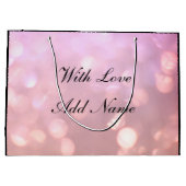 ニエパーソナライズされたス誕生日 ラージペーパーバッグ (裏面)