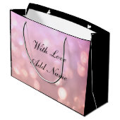 ニエパーソナライズされたス誕生日 ラージペーパーバッグ (裏面アングル)