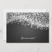 ニエレガントューイヴパーティーウェきらめくーブブラック 招待状 (裏面)