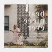 ニエ最高のス・エバー |引用文と写真ギフト ガラスオーナメント (裏面)