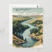 ニオブララ川 ポストカード (正面/裏面)