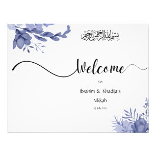 ニカへようこそ – イスラーム結婚のサイン フォトプリント