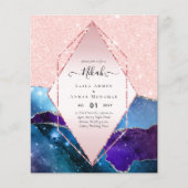 ニカイスラム結婚式招待状 – きらびやかな金ゴールド (正面)