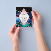 ニカイスラム結婚式招待状 – きらびやかな金ゴールド チラシ (手)