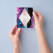 ニカイスラム結婚式招待状 – きらびやかな金ゴールド チラシ (手)