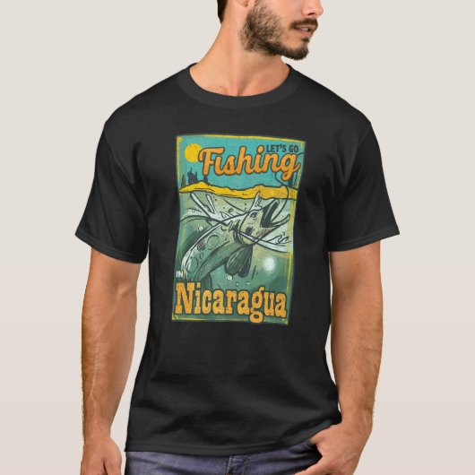 ニカラグアで釣りをしよう Tシャツ (正面)