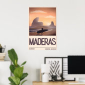 ニカラグアのサーファー壁画、マデラスビーチ ポスター (ホームオフィス)