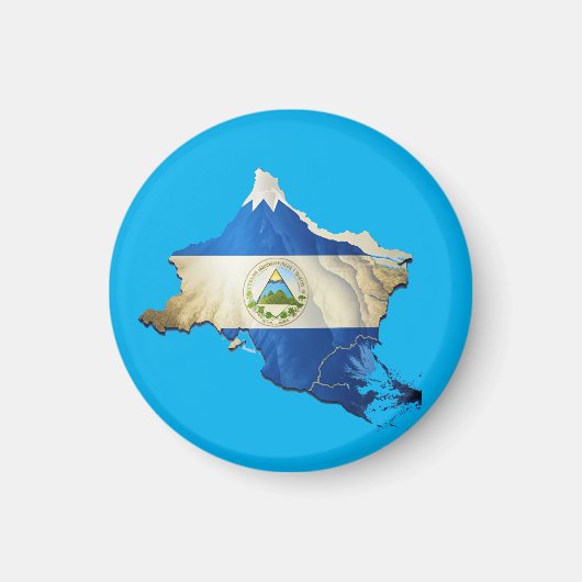 ニカラグアのスタイリストの地図 マグネット (正面)