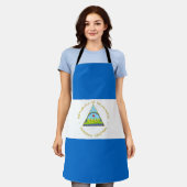 ニカラグアの国旗 エプロン (着用した状態)