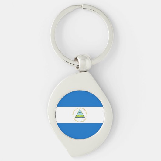 ニカラグアの国旗 キーホルダー (正面)