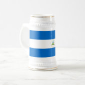 ニカラグアの国旗 ビールジョッキ (正面左)