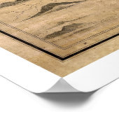 ニカラグアの地図1855年 ポスター (角)