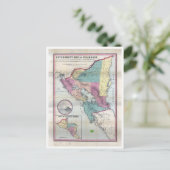 ニカラグアの地図（1856年） ポストカード (スタンド正面)