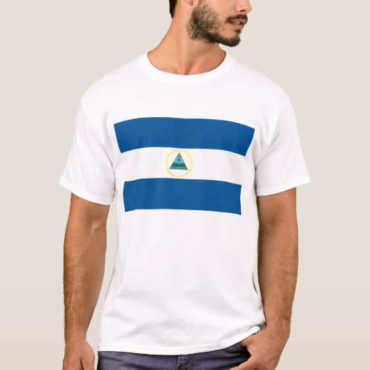 ニカラグアの旗のTシャツ Tシャツ (正面)