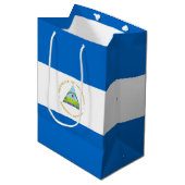 ニカラグアの旗 ミディアムペーパーバッグ (正面アングル)