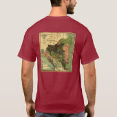 ニカラグアの1898人の役人の地図 Tシャツ (裏面)