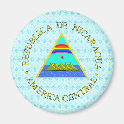 ニカラグアコートオブアームズ詳細 マグネット (正面)