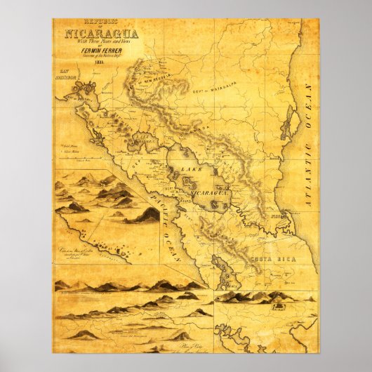 ニカラグアパノラミックスニカラグア ポスター (正面)