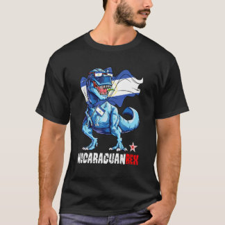 ニカラグアレックス  proud ニカラグア フラグ 楽しい 恐竜 S Tシャツ