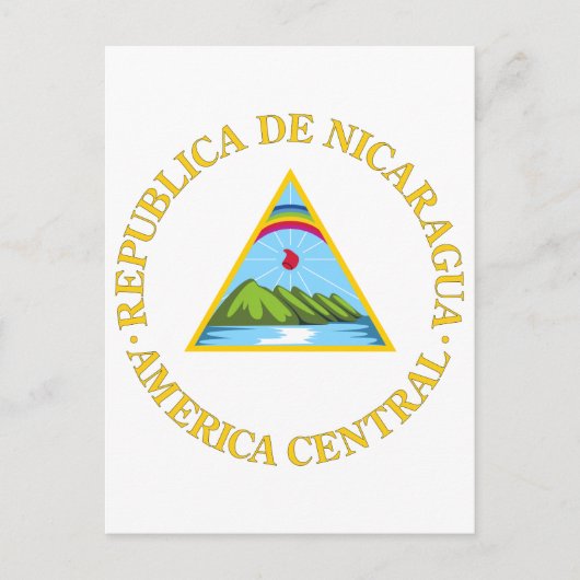 ニカラグア公式国章紋章記号 ポストカード (正面)