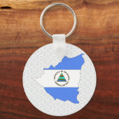ニカラグア国旗の地図フルサイズ キーホルダー (正面)