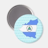 ニカラグア国旗の地図フルサイズ マグネット (正面/裏面)