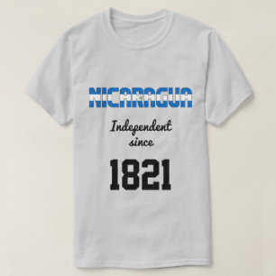 ニカラグア国旗の独立性お祝い Tシャツ