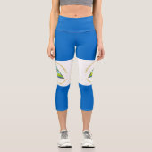 ニカラグア国旗 カプリレギンス (正面)