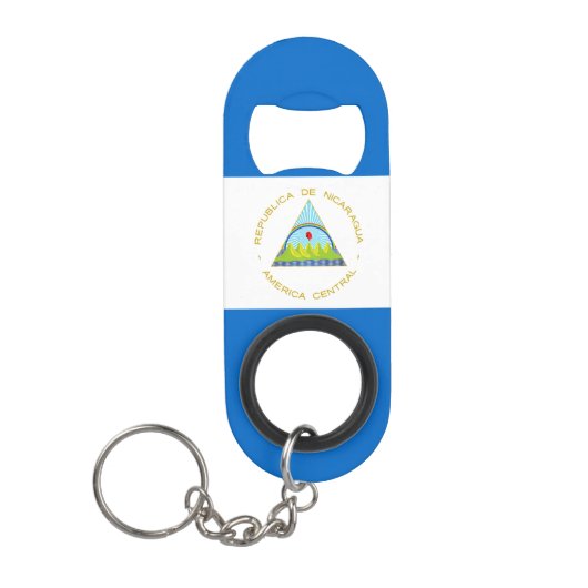 ニカラグア国旗 キーホルダー栓抜き (正面)