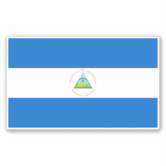 ニカラグア国旗 シール (正面)