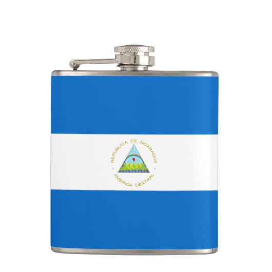 ニカラグア国旗 フラスク (正面)